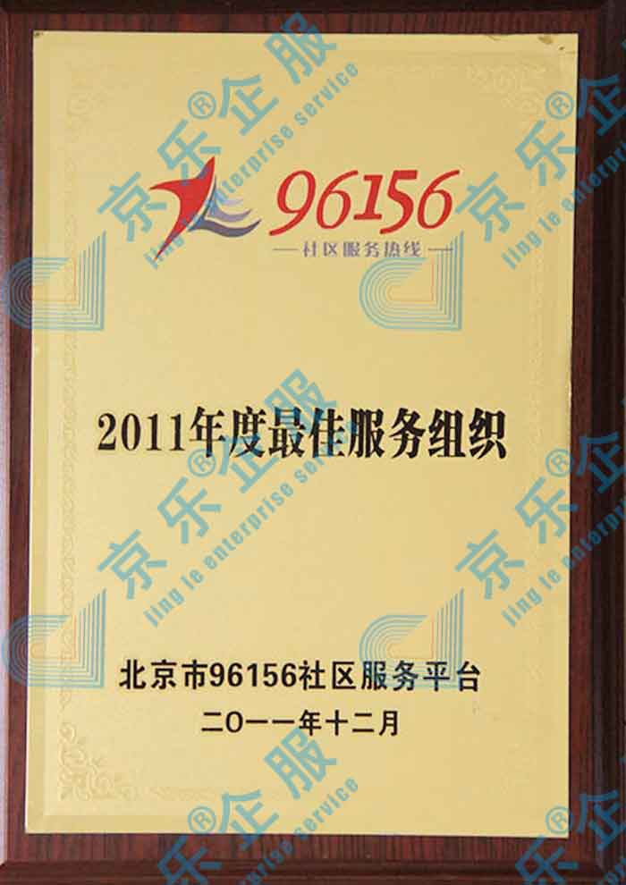 北京市96156社區(qū)最佳服務(wù)組織