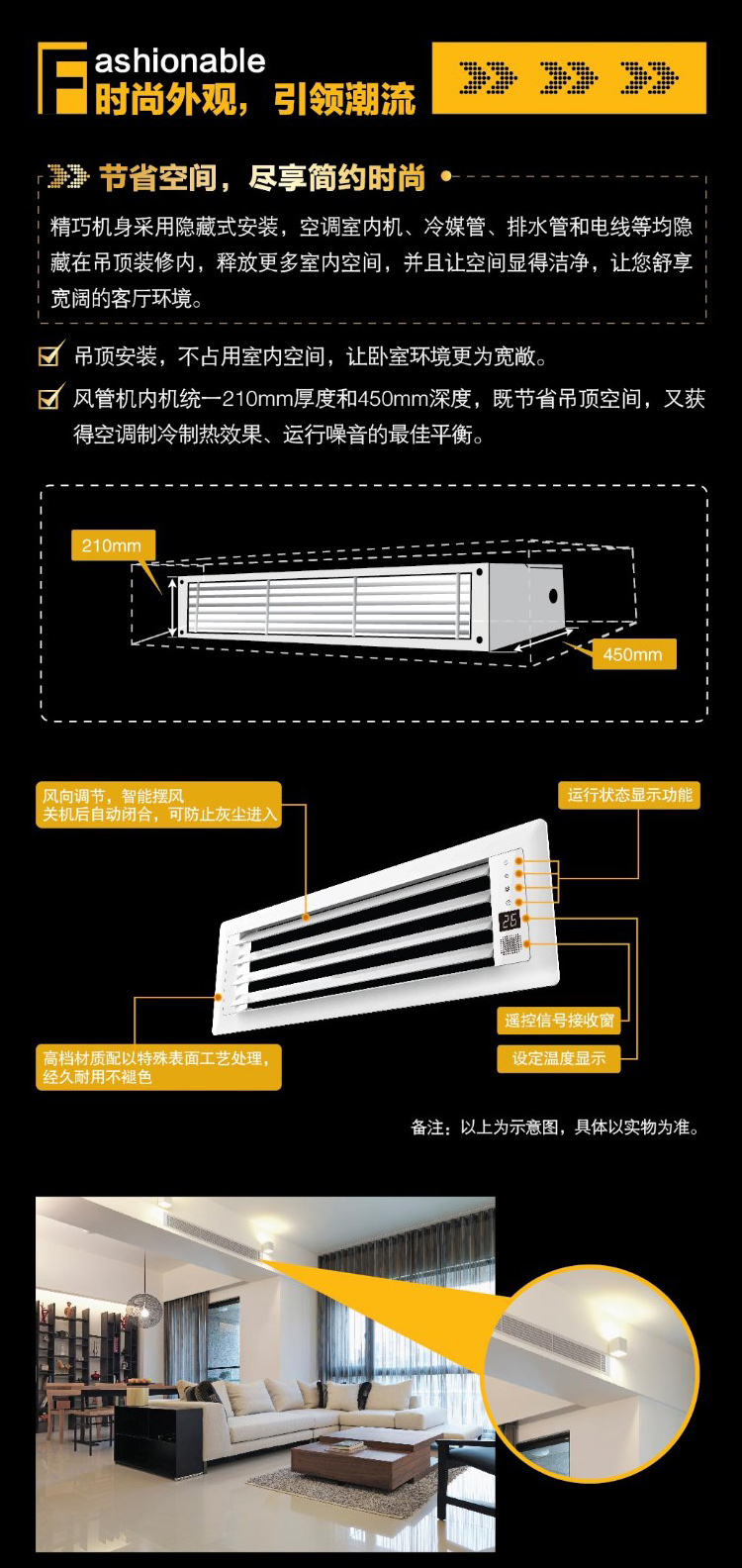 美的TR客廳專用中央空調(diào)安裝效果圖